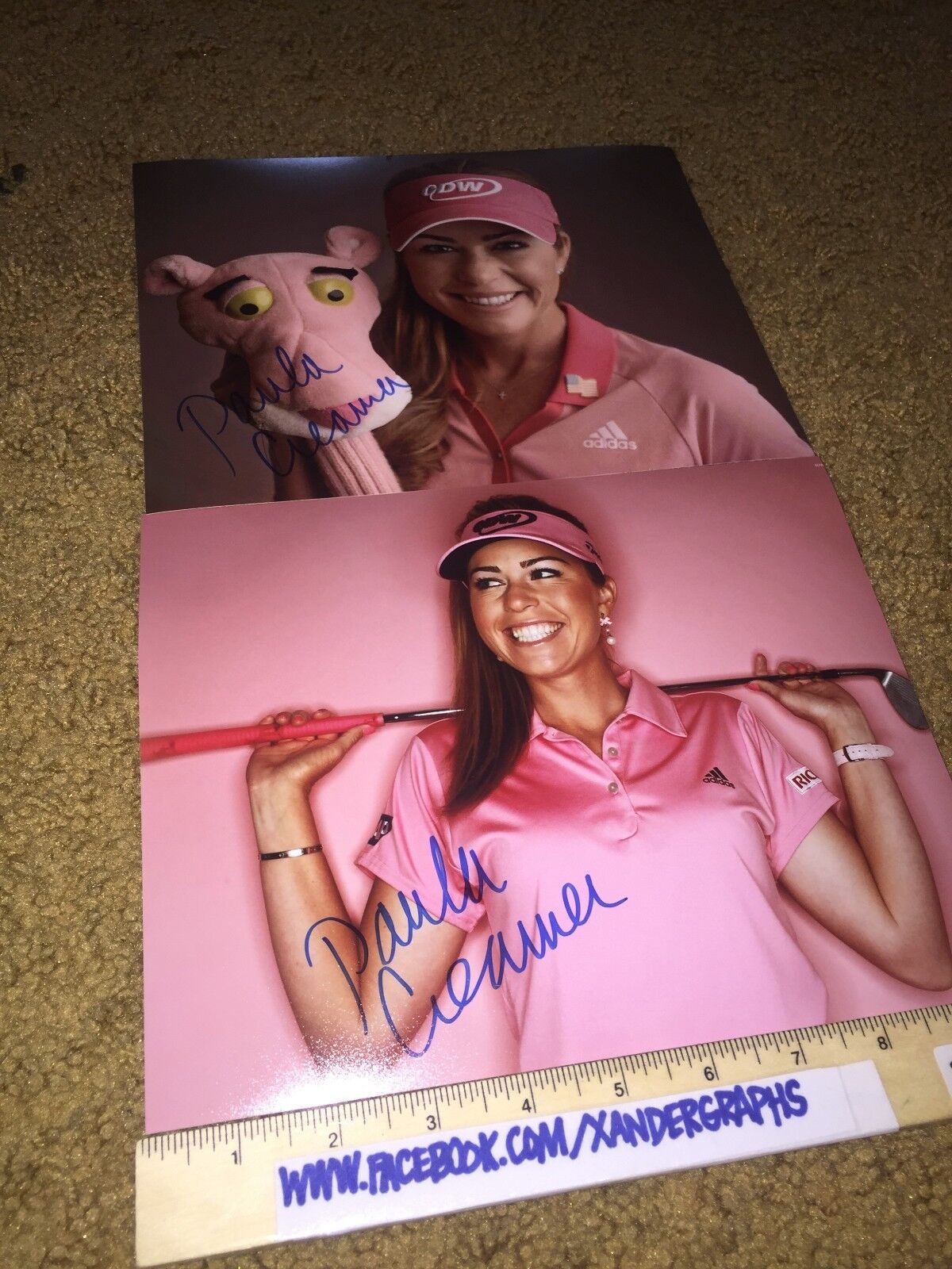 (1) PAULA CREAMER PINK PANTHER LPGA GOLF SIGNED AUTOGRAPHED 8X10 Photo Poster paintingGRAPH