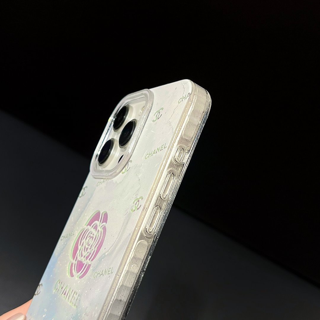 Chanel Camellia Laser Luxury Letter Combination Apple iPhone Case