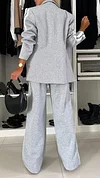 Women's Formal Fashion Set Lapel Long Sleeve Casual Suit