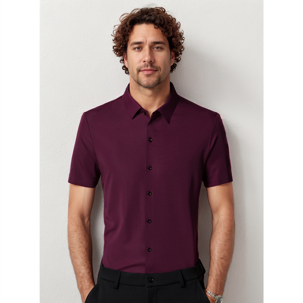 Workplace Style Men's Silk Shirt REAL SILK LIFE
