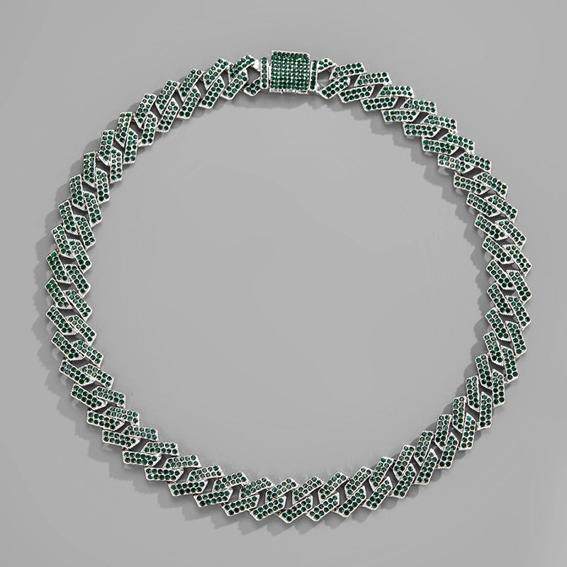 European And American Hot Men’s Personality Cuban Link Chain Street Fashion Rock Hip Hop Couple All-Match Necklace