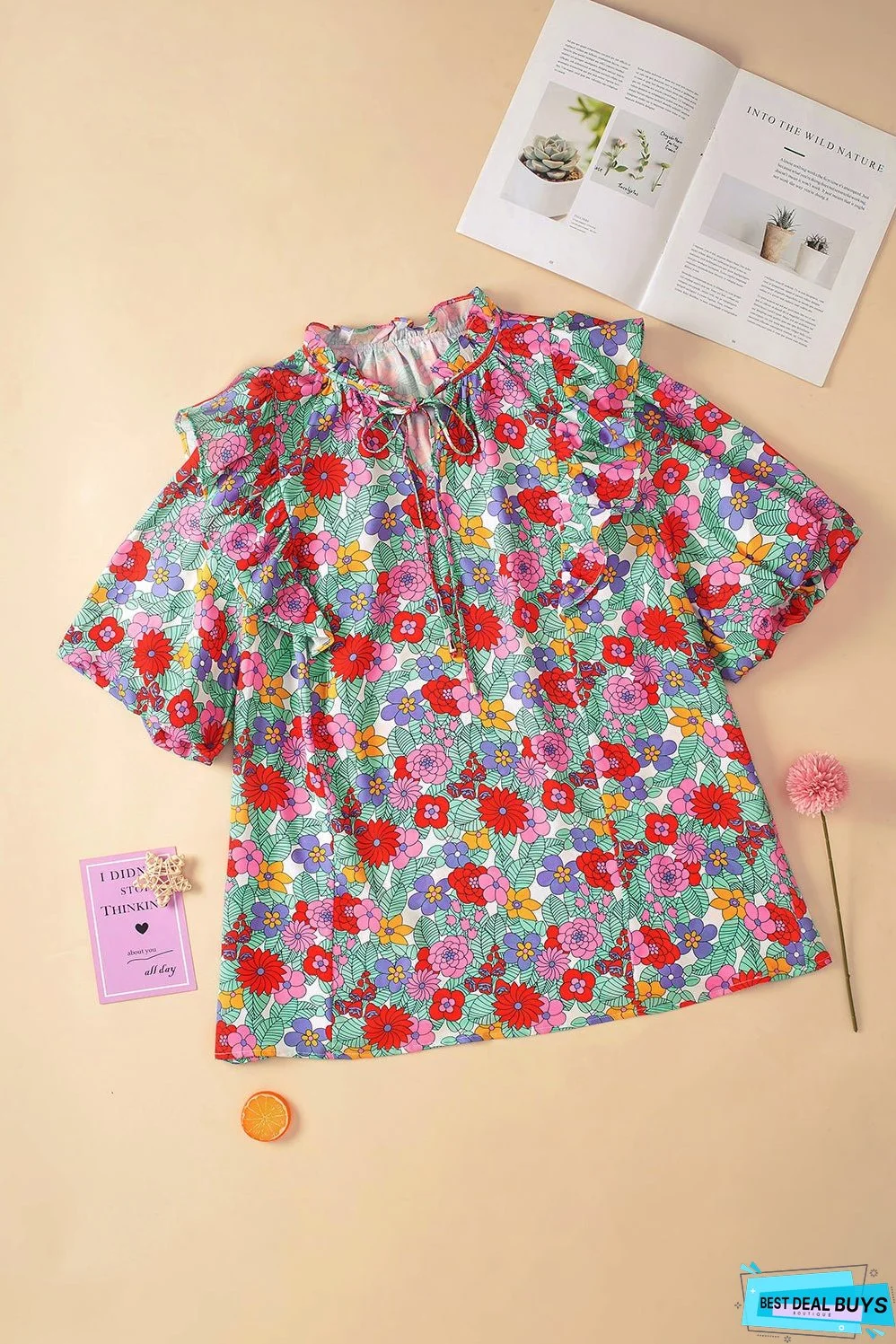 Plus Size Floral Blouse