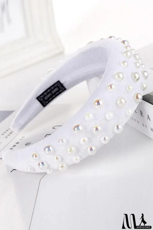 MidiSono - Velvet Pearl Matador Padded Headband,