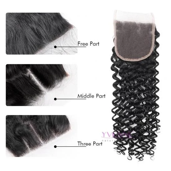 Yvonne Hair Malaysian Curly Brazilian Human Hair Closure,100% Virgin Hair Lace Closure 4x4