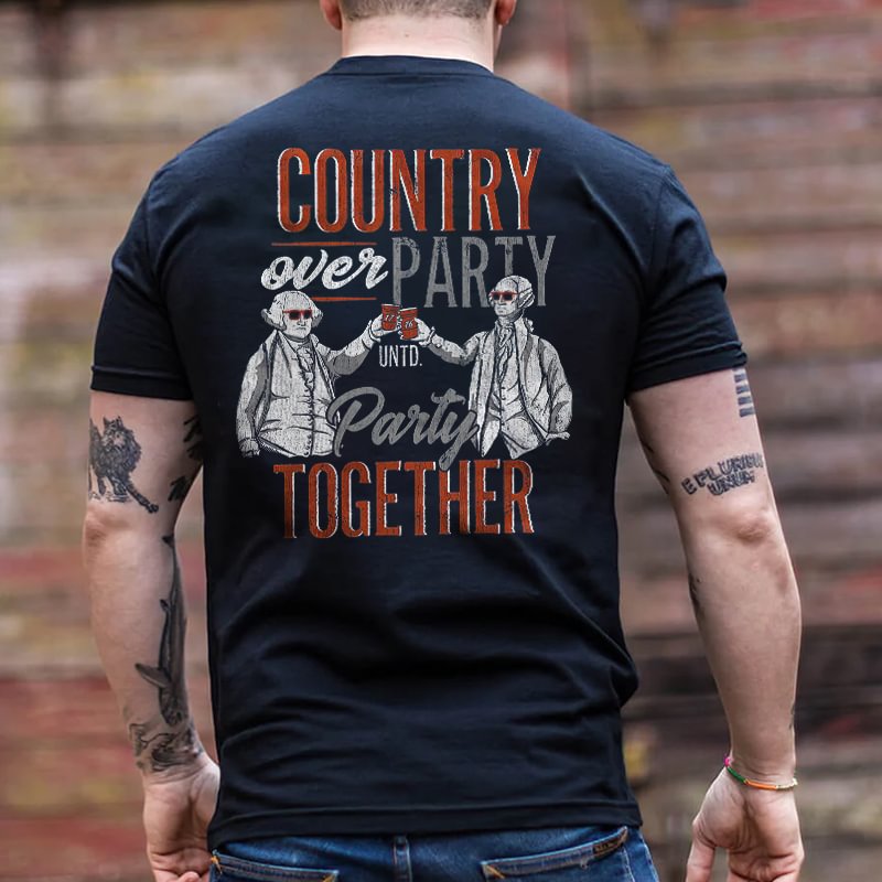 Livereid Country Over Party. Party Together Printed Men's T-shirt - Livereid