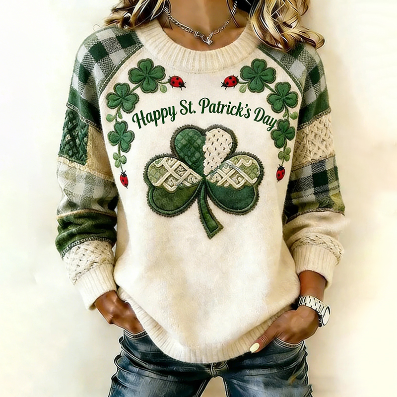 Women's St. Patrick's Day Printed Knit Top wearshes