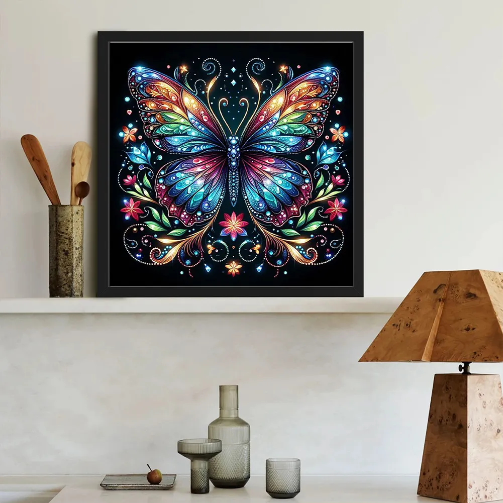 Diamond Painting - Full Round Drill - Butterfly(Canvas|40*40cm)