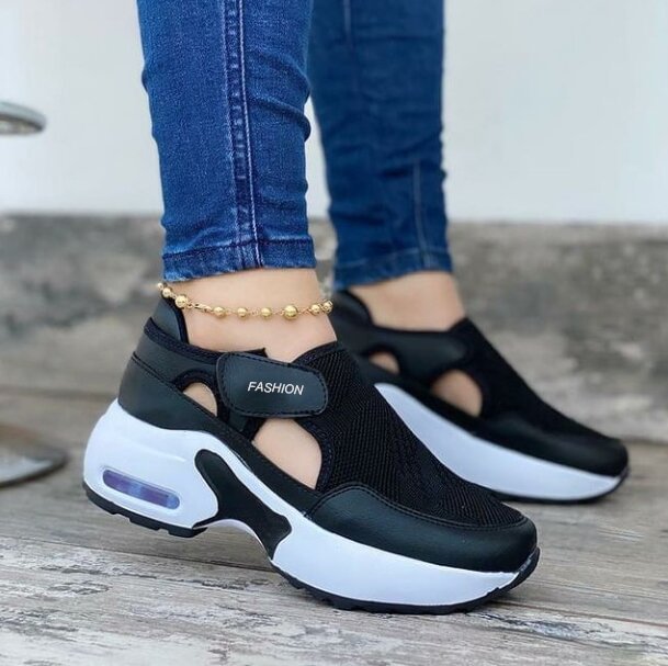 Women Sneakers Solid Color Platform Thick Bottom Ladies Flats Breathable Vulcanized Shoes Casual Female Sports Shoes 2022