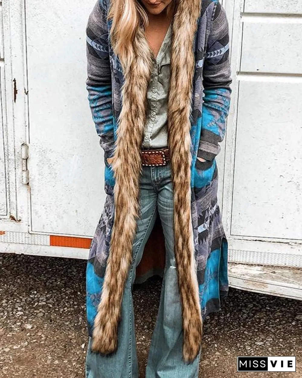 Long Sleeve Vintage plus size Outerwear