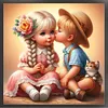Boy Kissing Girl-11CT Stamped Cross Stitch 40*40cm tapestrymarket