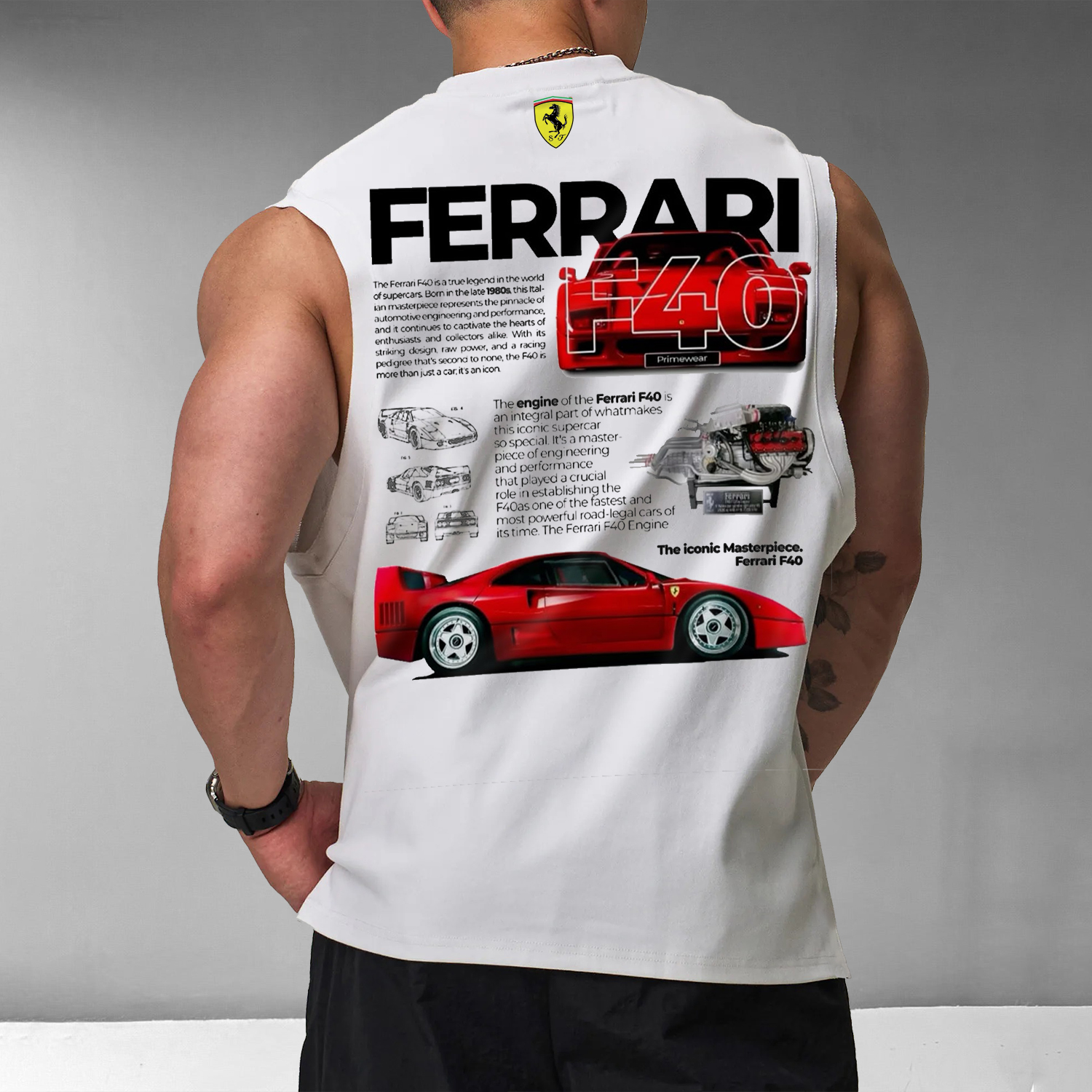 Men's Racing Print Vest / TECHWEAR CLUB / Techwear
