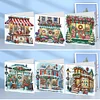 (US Only)6PCS DIY Diamond Art Greeting Cards Christmas Cottage Congratulations Cards