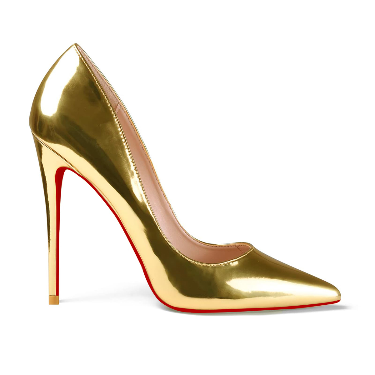 120/100mm Red Bottom Women's Party Wedding Heels Patent Pumps-MERUMOTE