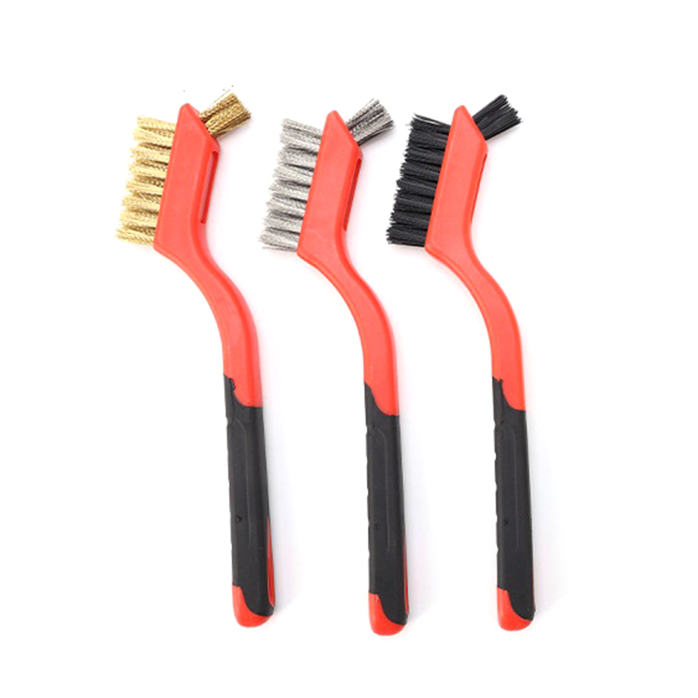 

3pcs Wire Brush 7 inch Mini Micro Rust Paint Remover Scrubbing Brushes Red, 501 Original