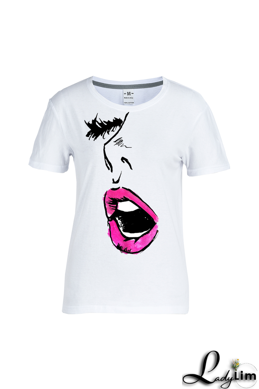 Navy Blue Casual Street Print Patchwork O Neck T-Shirts