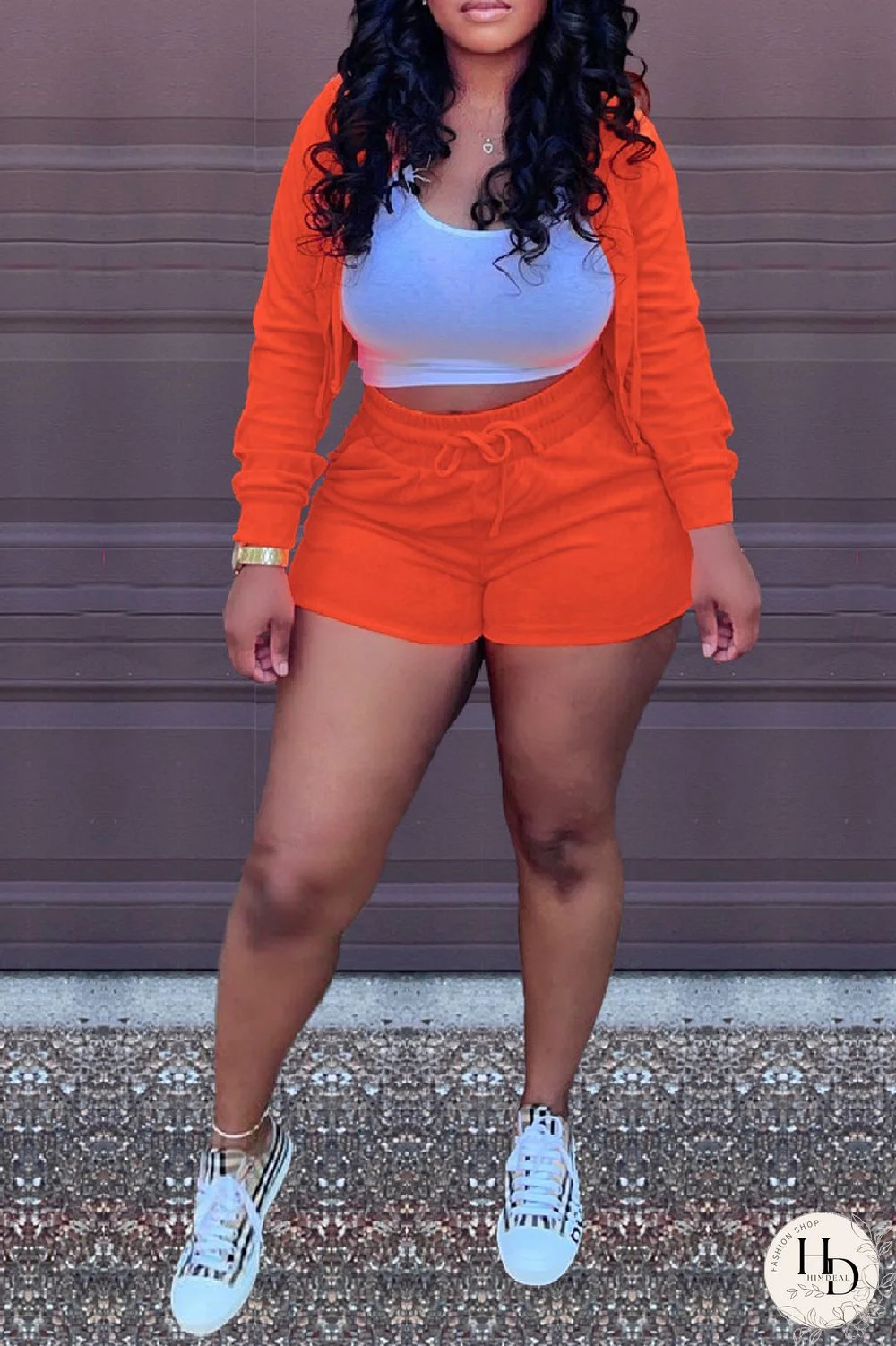 Black Fashion Casual Solid Cardigan Hooded Collar Long Sleeve Two Pieces (Without Vest)