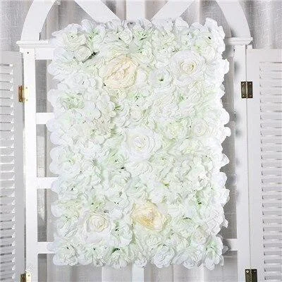 40x60cm Silk Rose Flower Champagne Artificial Flower DIY Wedding Decoration Flower Wall Panels Romantic Wedding Backdrop Decor 1118
