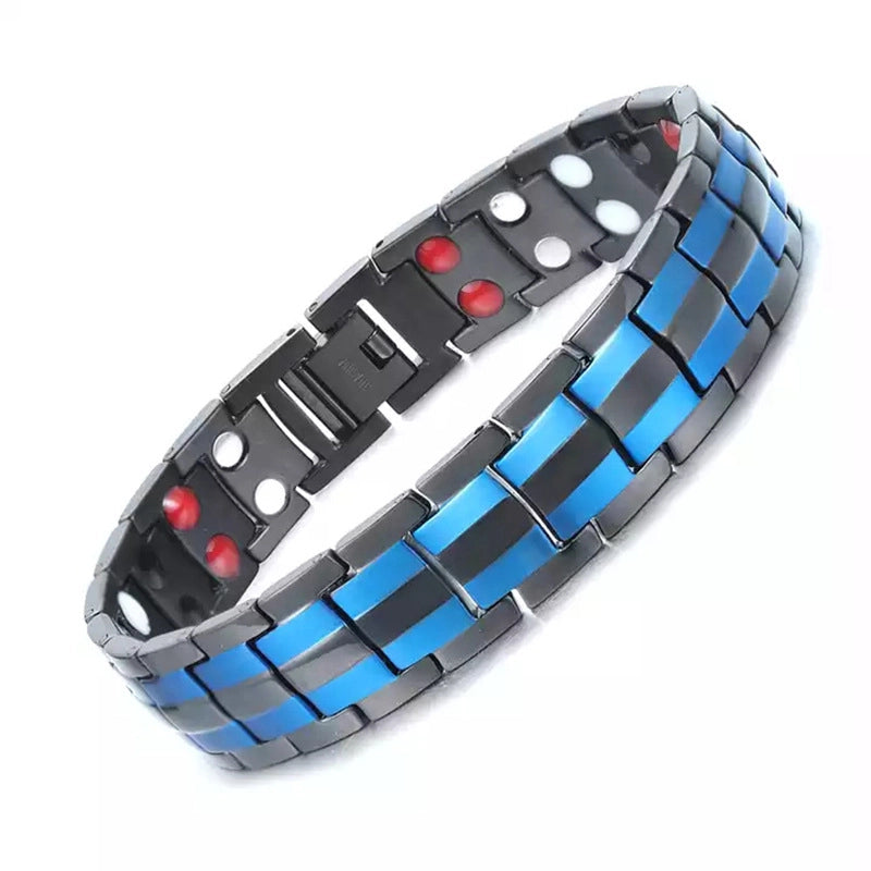 Special Fashion Simple Titanium Steel Bracelet Turtle Back Stainless Steel Bracelet Titanium Magnetic Negative Ion Energy Men’s Bracelet