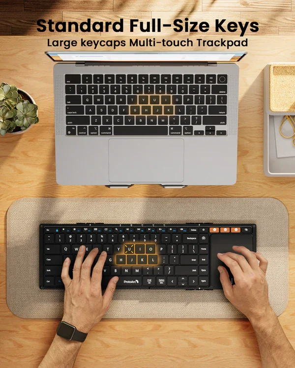 Tastatură Bluetooth pliabilă (cu touchpad) - o nouă alegere pentru biroul portabil!B