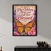 Orange Butterfly Blessing Diamond Painting Kits for Adults Beginners 30x40cm