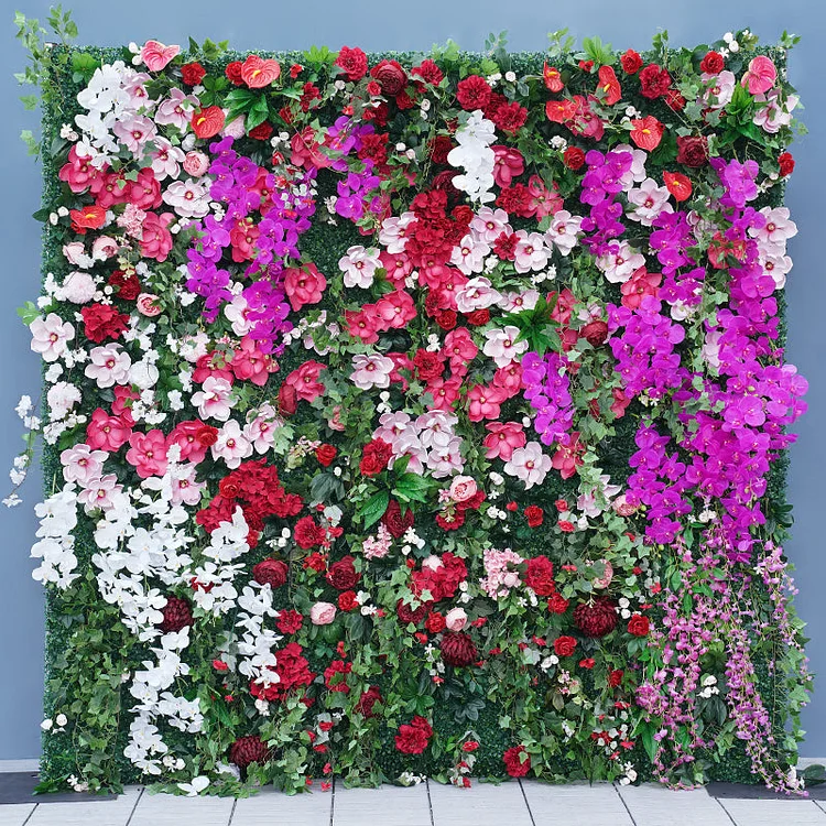 A8119 Luxury Green Plants 5D Cloth Flower Wall Wedding Backdrop Decor