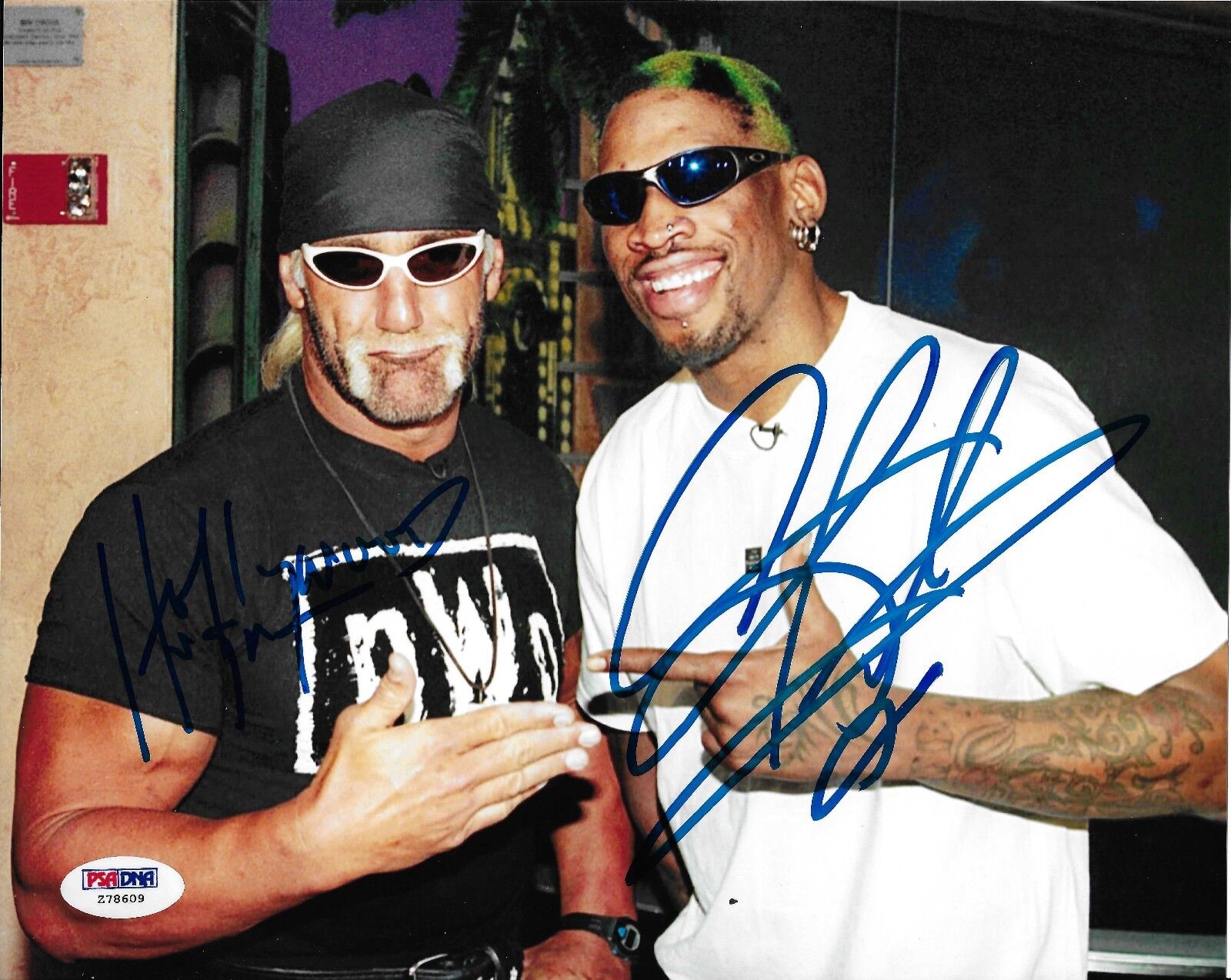 Dennis Rodman Hulk Hogan Signed NWO 8x10 Photo Poster painting PSA/DNA COA WWE WCW Picture Auto