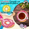 8pcs Cartoon DIY Diamond Painting Wooden Coasters Art Kits with Holder (Donut)