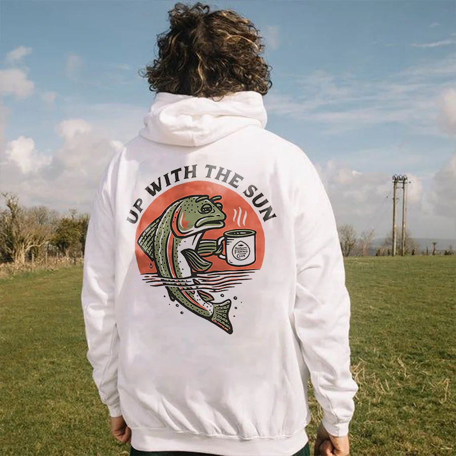 Up With The Sun Printed Men's Hoodie