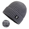 1pc Men's Korean Style Warm Knitted Hat Fleece Lined Beanie Winter Cap Hat by Inlyline