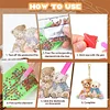8Pcs DIY Bear Double Sided Special Shaped Diamond Painting Keychains