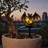 Resin Guardian Solar Garden Stake Light Waterproof Outdoor Figurine