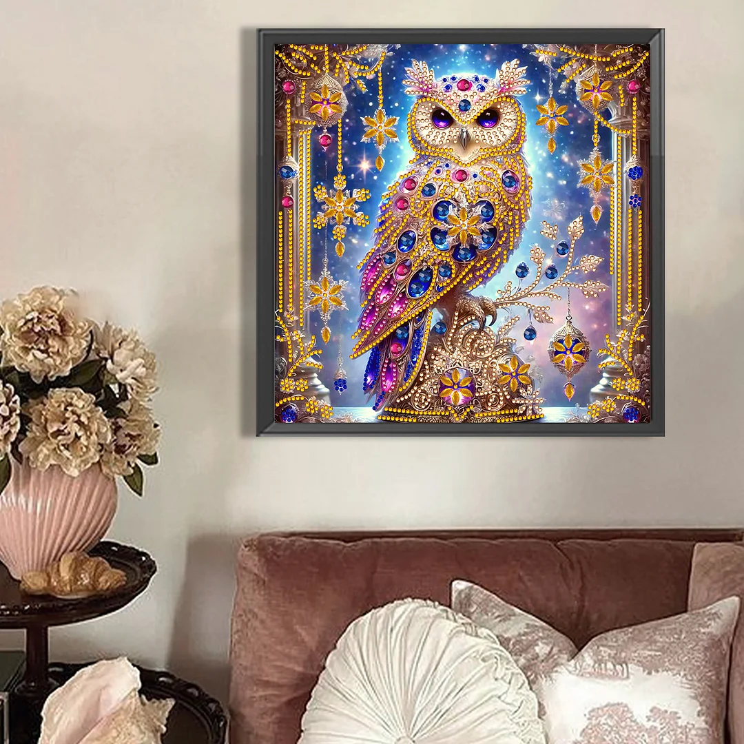 Owl - Partial Special Shaped Drill Diamond Painting Kits (Canvas|30*30cm)