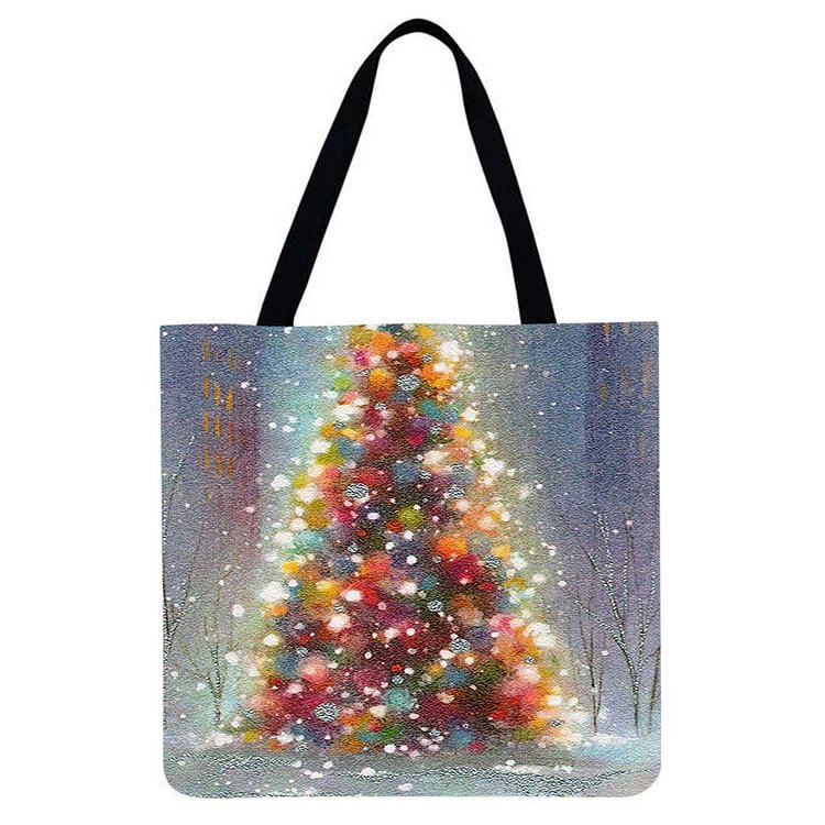 Christmas Tree - Linen Tote Bag