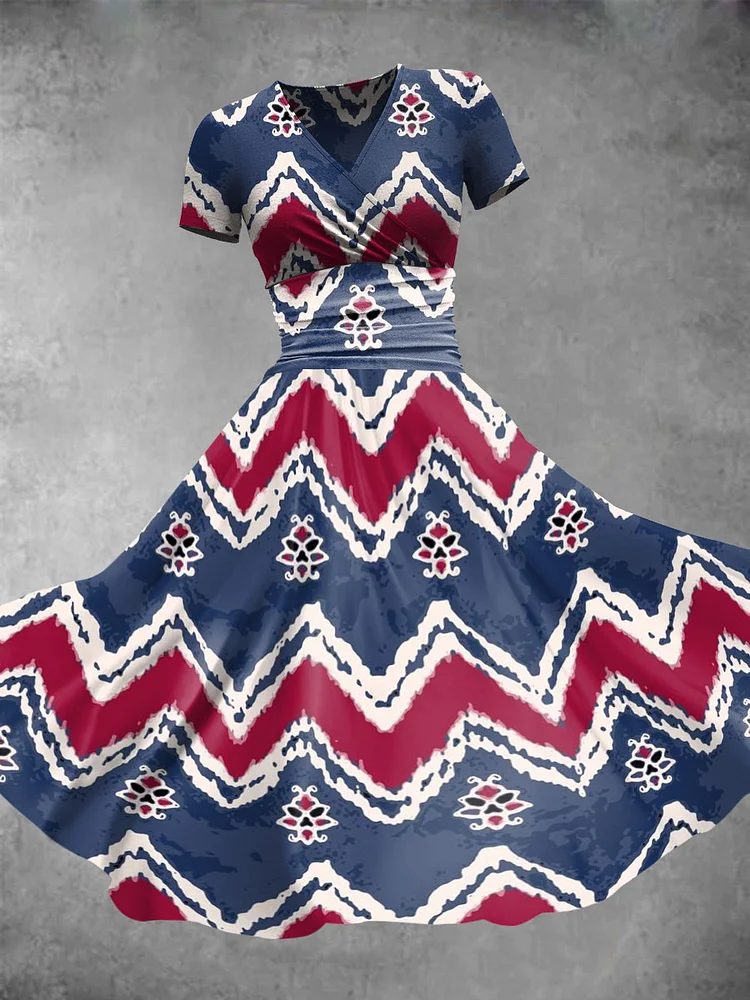 Women's Independence Day Print Maxi Dress