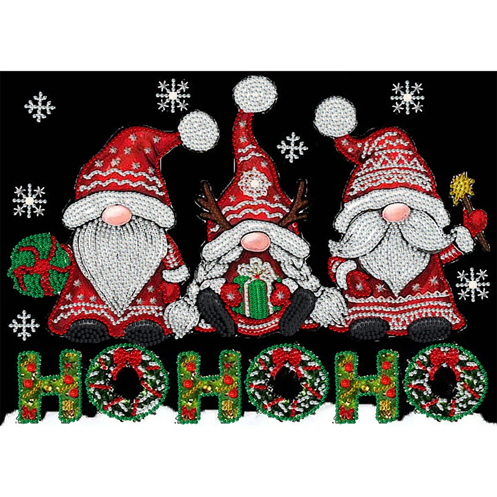 Diamond Painting - Partial Special Shaped Drill - Christmas Gnome(40*30cm)