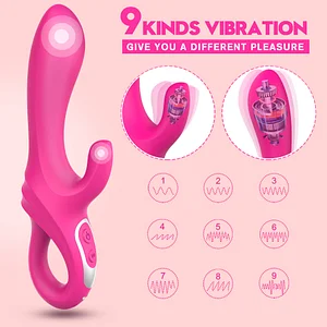 Daggers Dual-Motor Rabbit Vibrator with 9 Vibration Modes Woman masturbating pleasure