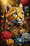 Luxury AB Velvet Diamond Painting Kit - Leopard