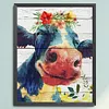 >SALE<Full Embroidery Eco-cotton Thread 11CT Printed Cow Cross Stitch Kit 40x50cm