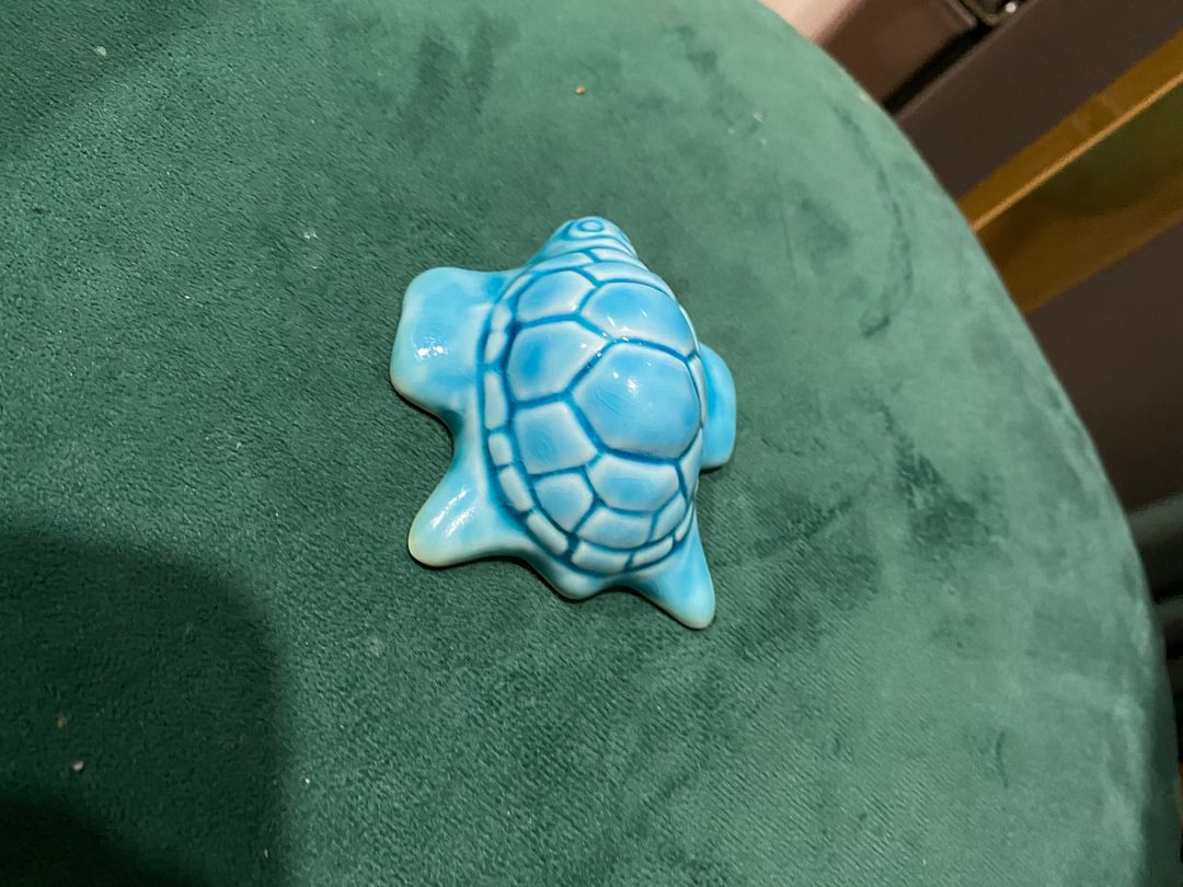 2 Cartoon Sea Turtle Porcelain Toilet Bolt Covers