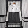 2023/2024 Juventus Windbreaker(White-Black)Football Shirt 1:1 Thai Quality