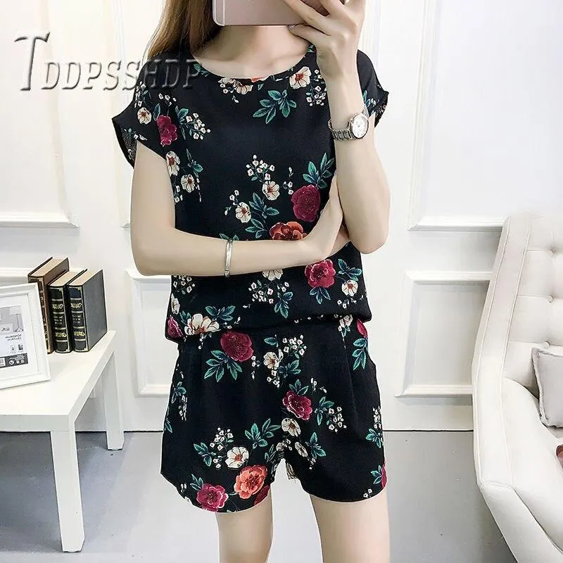 2019 Fashion 8 Colors Can Choose Women Sets Casual Blouse And Shorts Female Sets