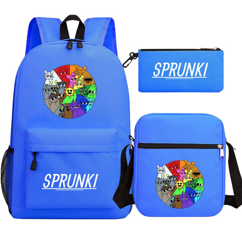 Mayoulove Sprunki Kids Backpack Lightweight Design with Multiple Pockets for School and Outdoor Use-Mayoulove