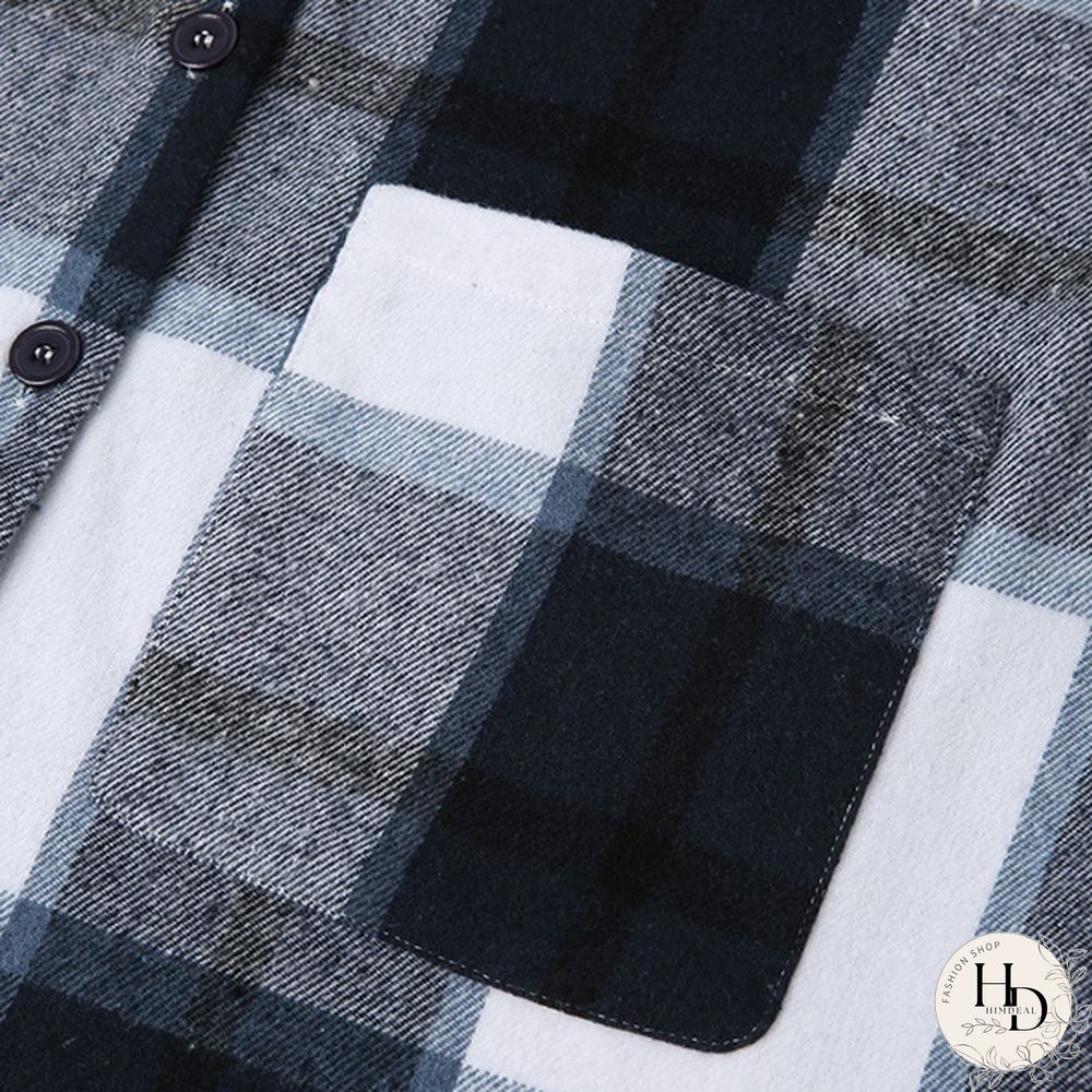 Women Plaid Long Sleeve Jacket Coat Spring Autumn Elegant Button Shirt Plus Size Coat Tops