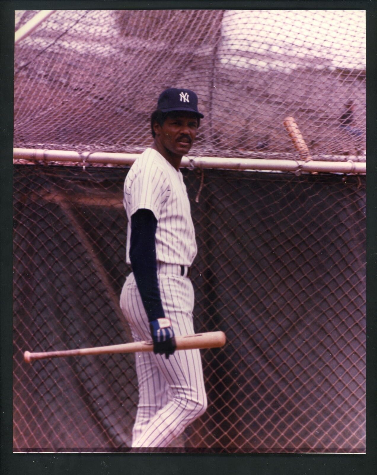 Omar Moreno 1985 Original 8 x 10 Photo Poster painting New York Yankees