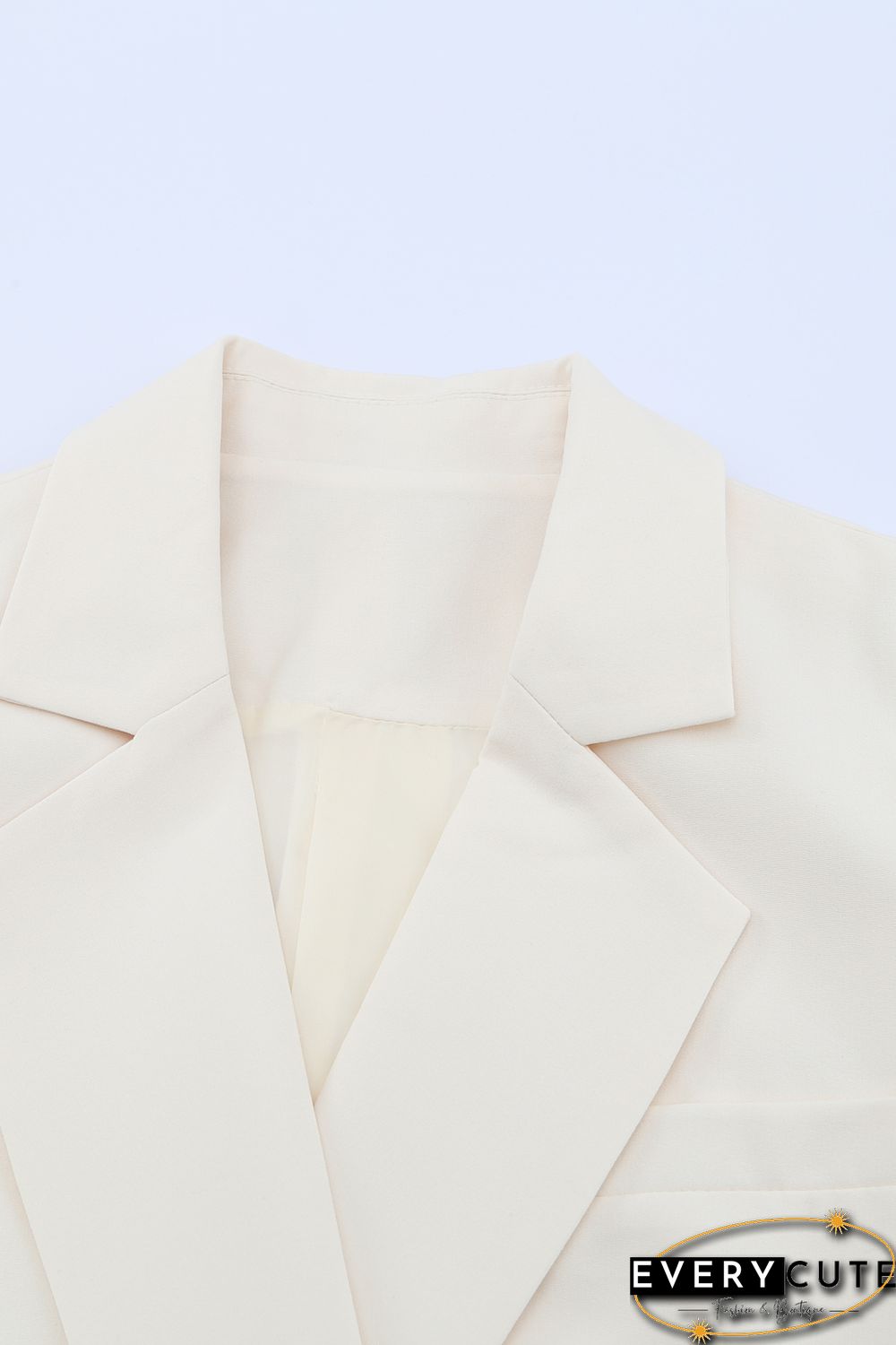 Apricot Turn-Down Collar Buttons Blazer with Pockets