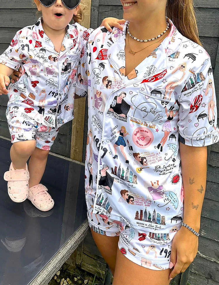 Matching Adults And Kids TS Lover Pajama Set