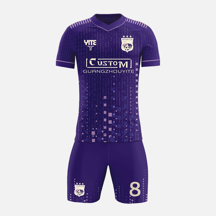 YITE | YTZQ211-White  And Purple Soccer Uniforms