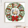 Diamond Painting -DIY Round Drill Xmas Door Wreath(40*40 CM)