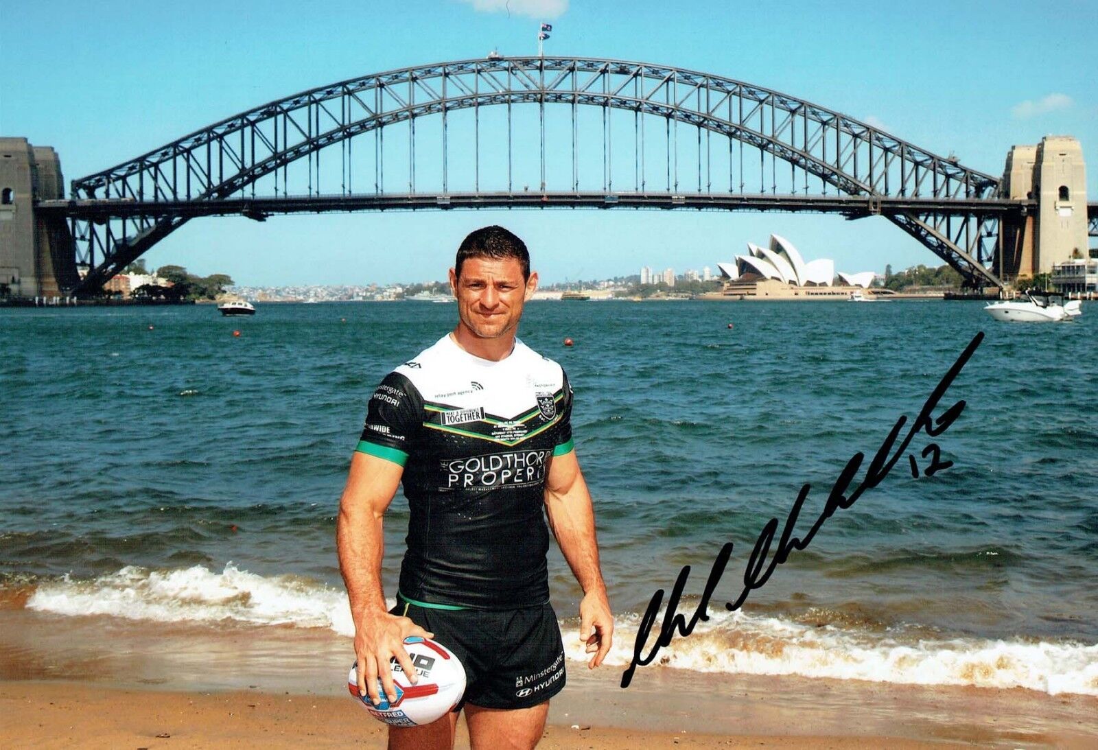 Mark MINICHIELLO 2018 HULL FC Rugby Signed Autograph 12x8 Photo Poster painting 1 AFTAL COA