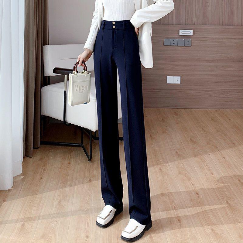 Thingsroom High Waist Wide Leg Pants – 2025 Spring/Autumn Floor Draped Suit Trousers  